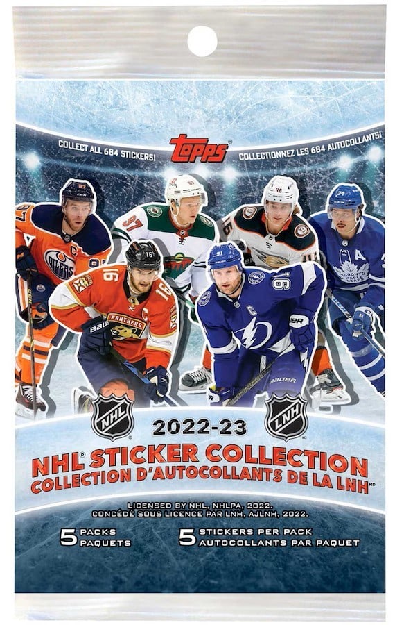 2022-23 Topps NHL Hockey Sticker Pack (1 of 1)