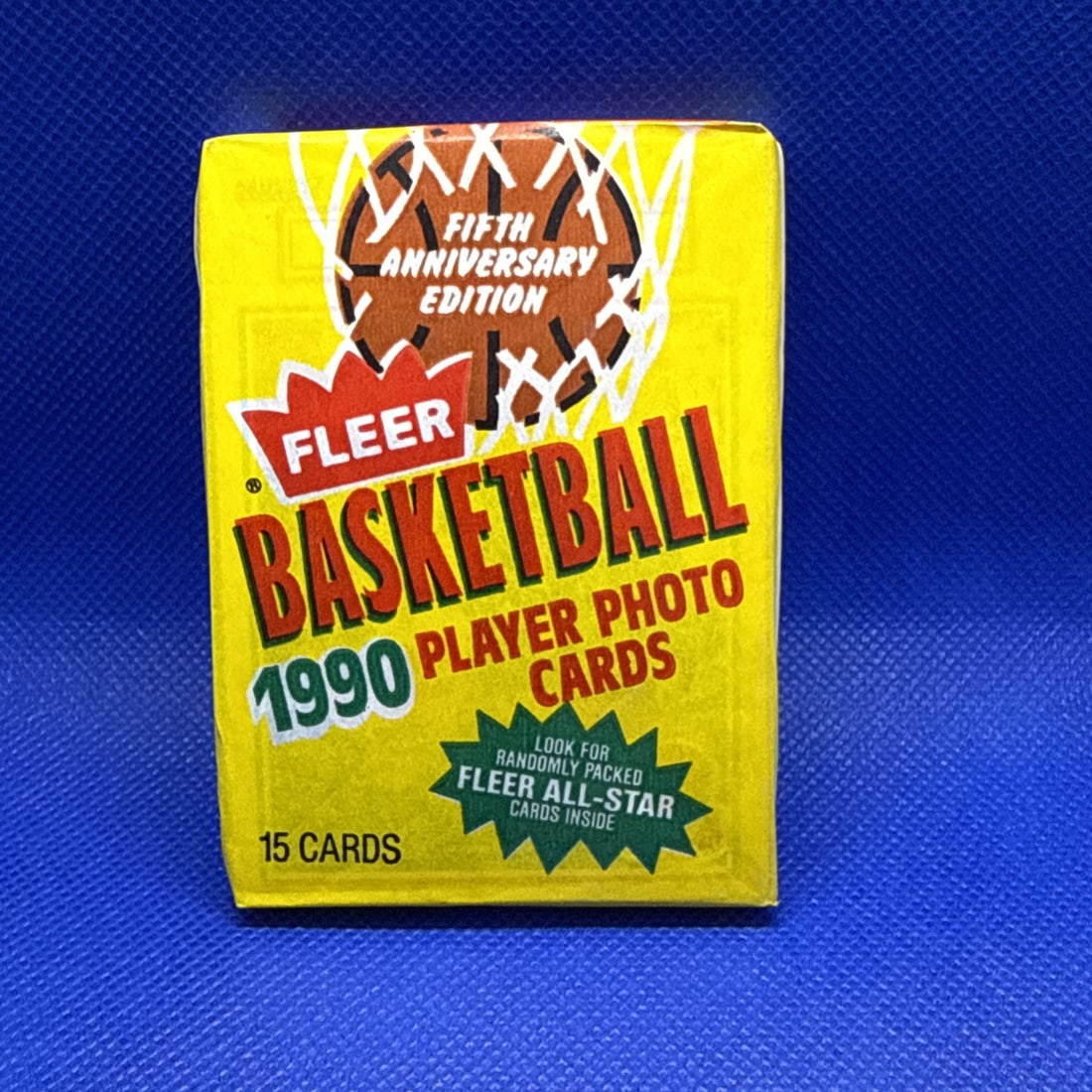 Fleer 1990 Basketball Fifth Anniversary Edition 15 Card pack (1 of 1)