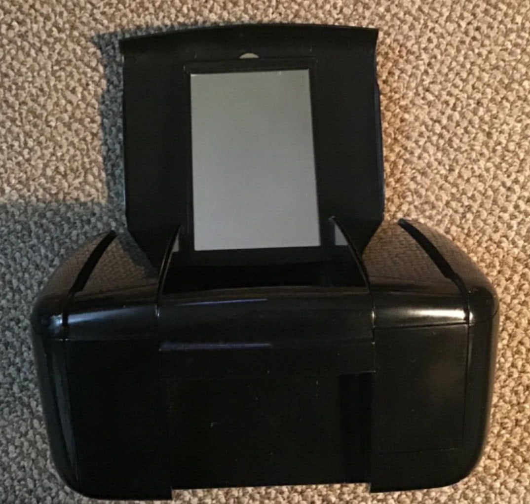THE JEWEL KIT Box~Ingenious Designs~Black&Folding Compartments~Old Vintage Case (1 of 4)