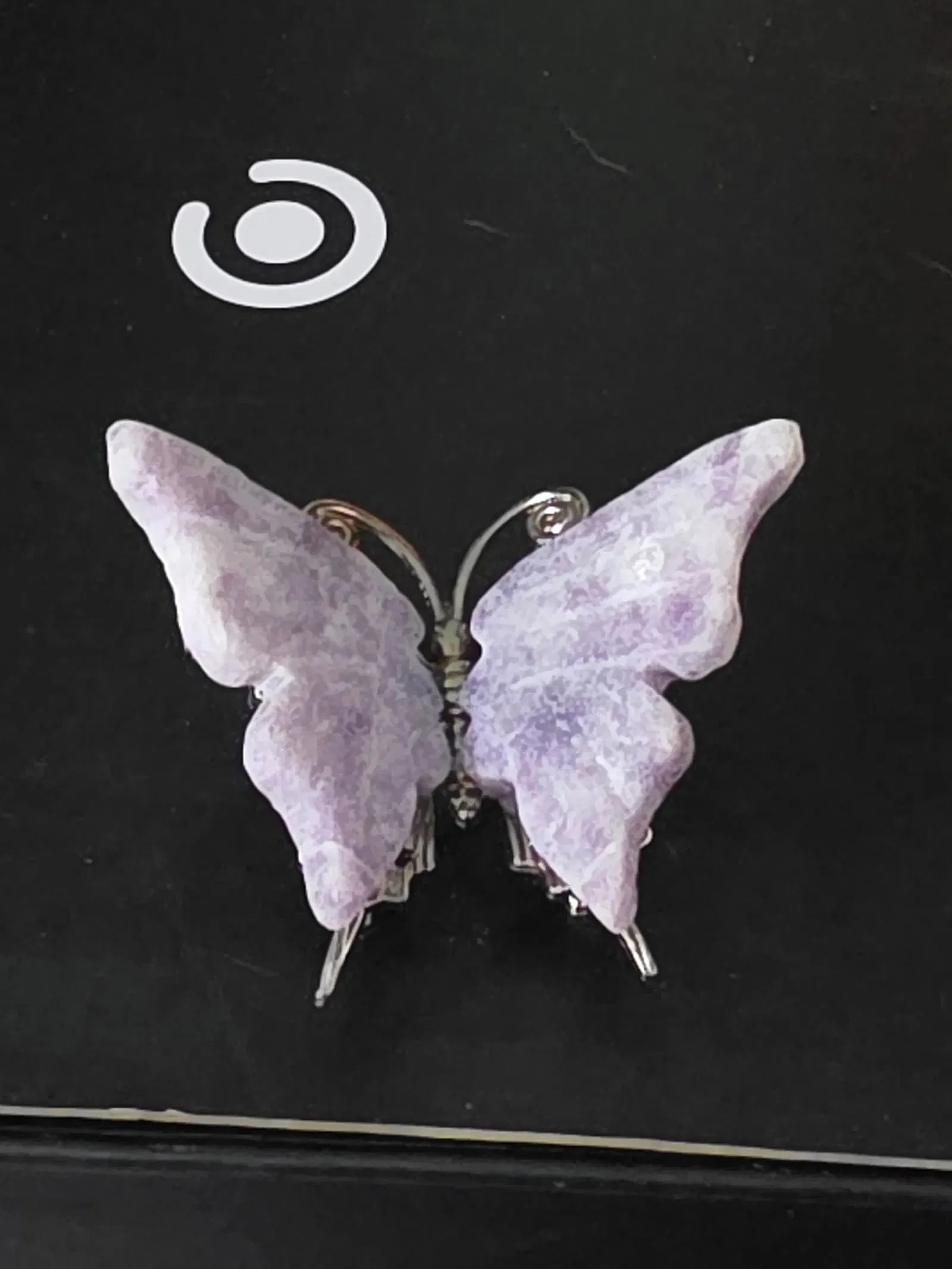 1.75" Natural Purple mica Lepidolite Butterfly skull Quartz Crystal (1 of 3)