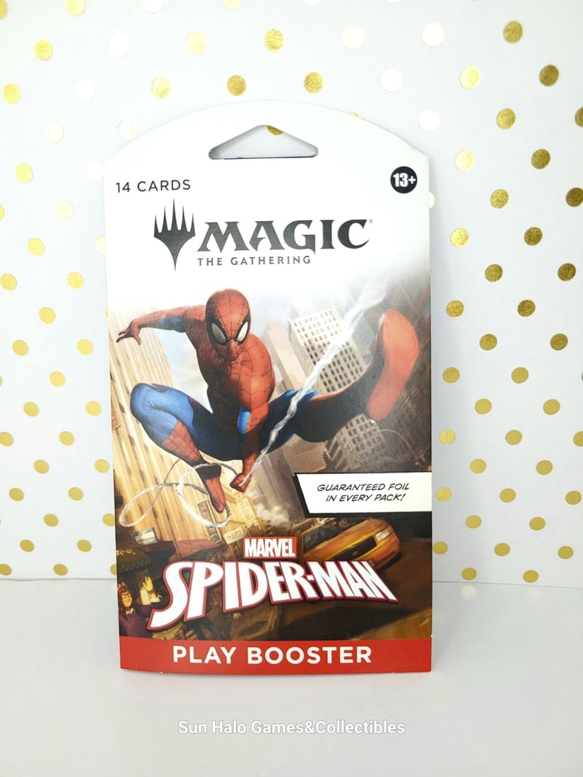MTG: Magic The Gathering Marvel Spider-Man Play Booster Sleeved Pack: 2025 Magic The Gathering Marvels Spider-Man Play Booster PackBoost your Magic: The Gathering collection with the Marvels Spider-Man Play Booster. Packed with exciting cards, perfect for fans and