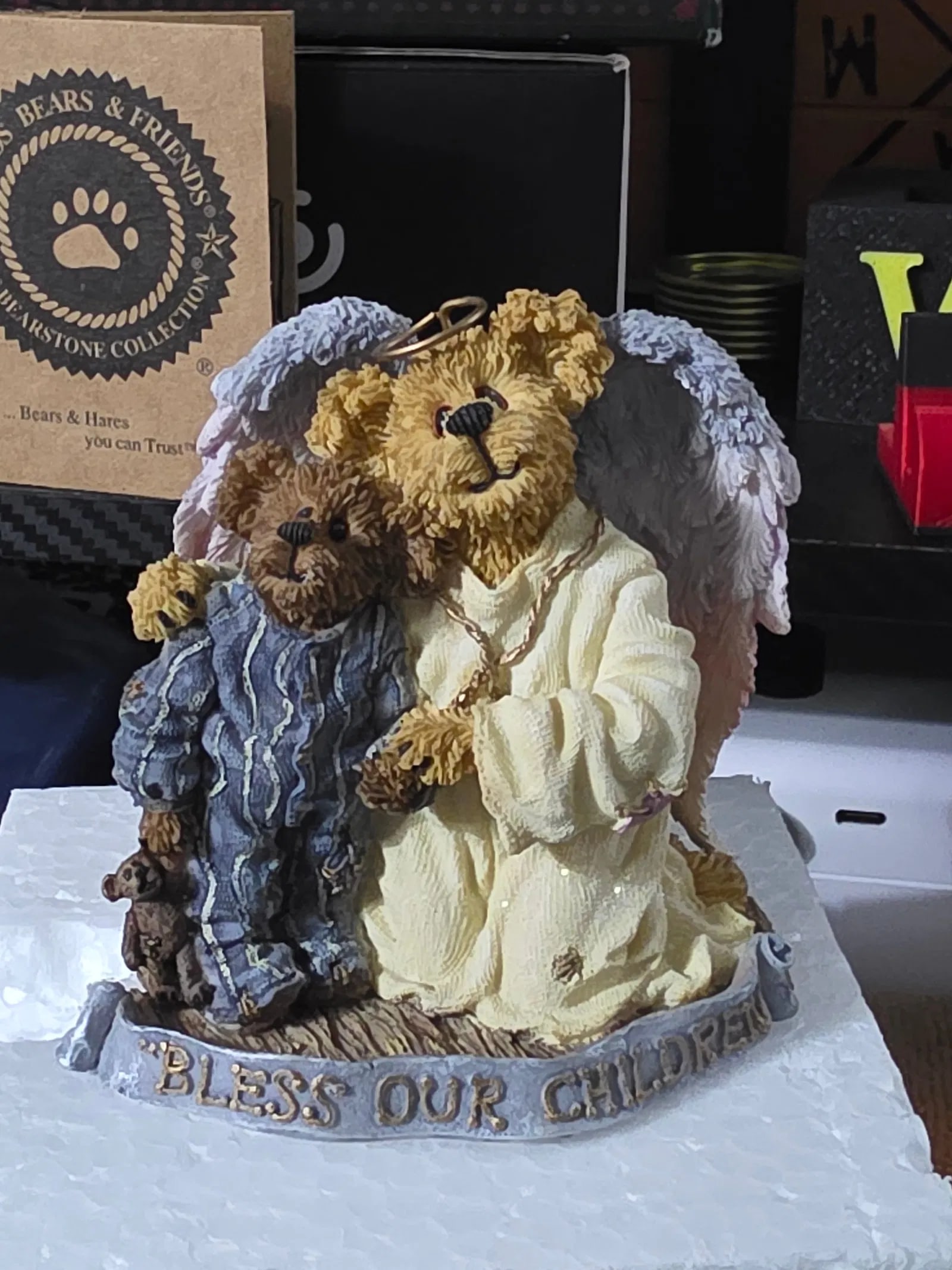 2001 Boyds Bearstone “Hope Angelwish & Every child…. Bless Our Children” #228361 (1 of 2)