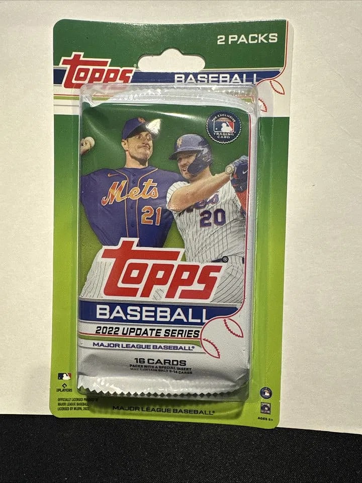 2022 Topps Update Series Blister Packs 16 Cards X2 (2) Packs: The 2022 Topps Update Series MLB Baseball Blister Pack includes two factory sealed packs of sports trading cards featuring various baseball players and teams from the Major League, specifically from