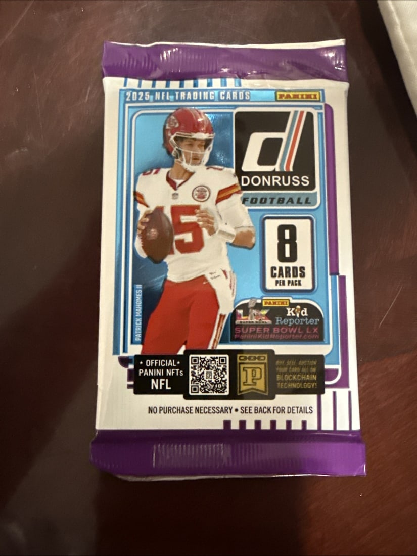 2025 Panini Donruss Football NFL Factory Sealed Retail Pack - 8 Cards (1 of 1)
