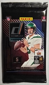 2024 Panini Donruss Football 5 Card Pack: The 2024 Panini Donruss NFL Football Trading Cards come in a standard size card stock pack with a total of 5 cards. These sports trading cards feature players from the National Football League (NFL) i