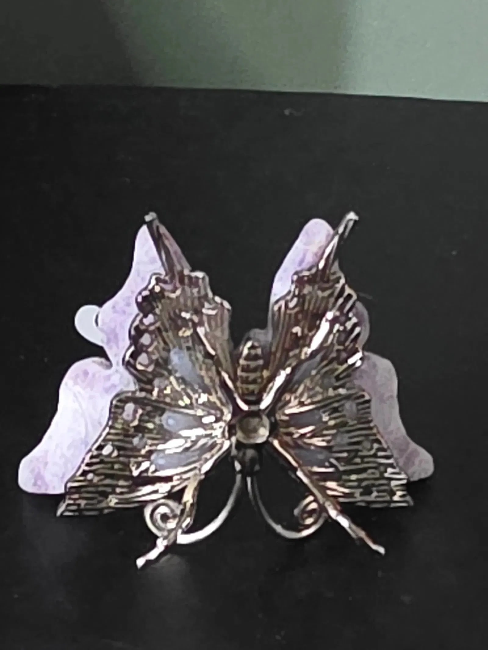 .75" Natural Purple mica Lepidolite Butterfly skull Quartz Crystal - 2