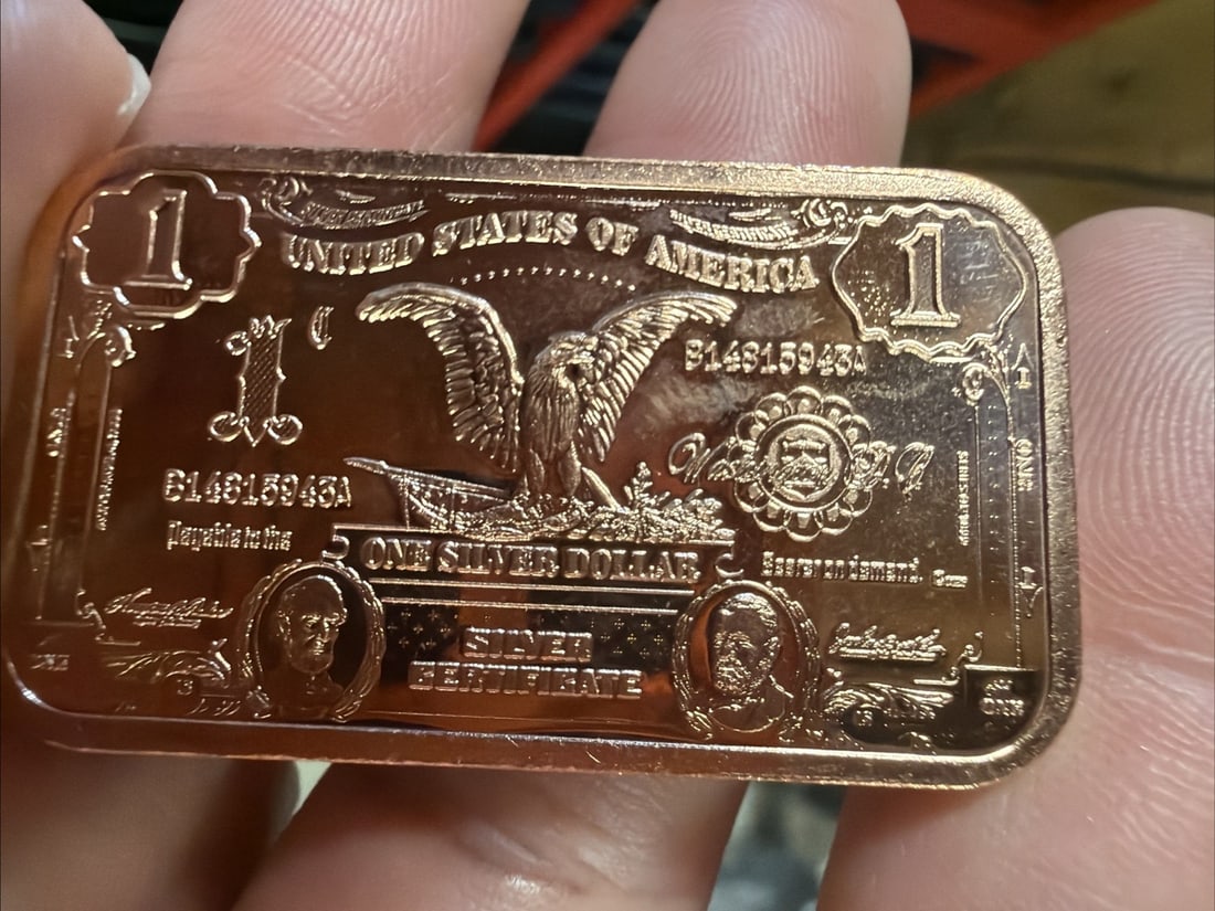 1 Oz President Donald Trump Copper Bar .999 45th President - 2