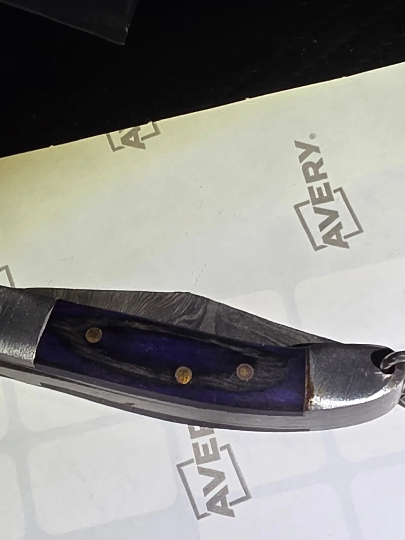 Custom Damascus folding Key Chain Pocket Knife - 3