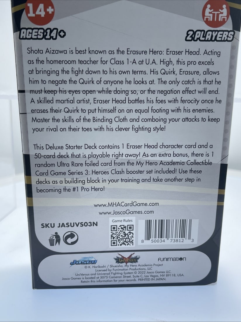 My Hero Academia Card Game Eraser Head Starter Deck - 2