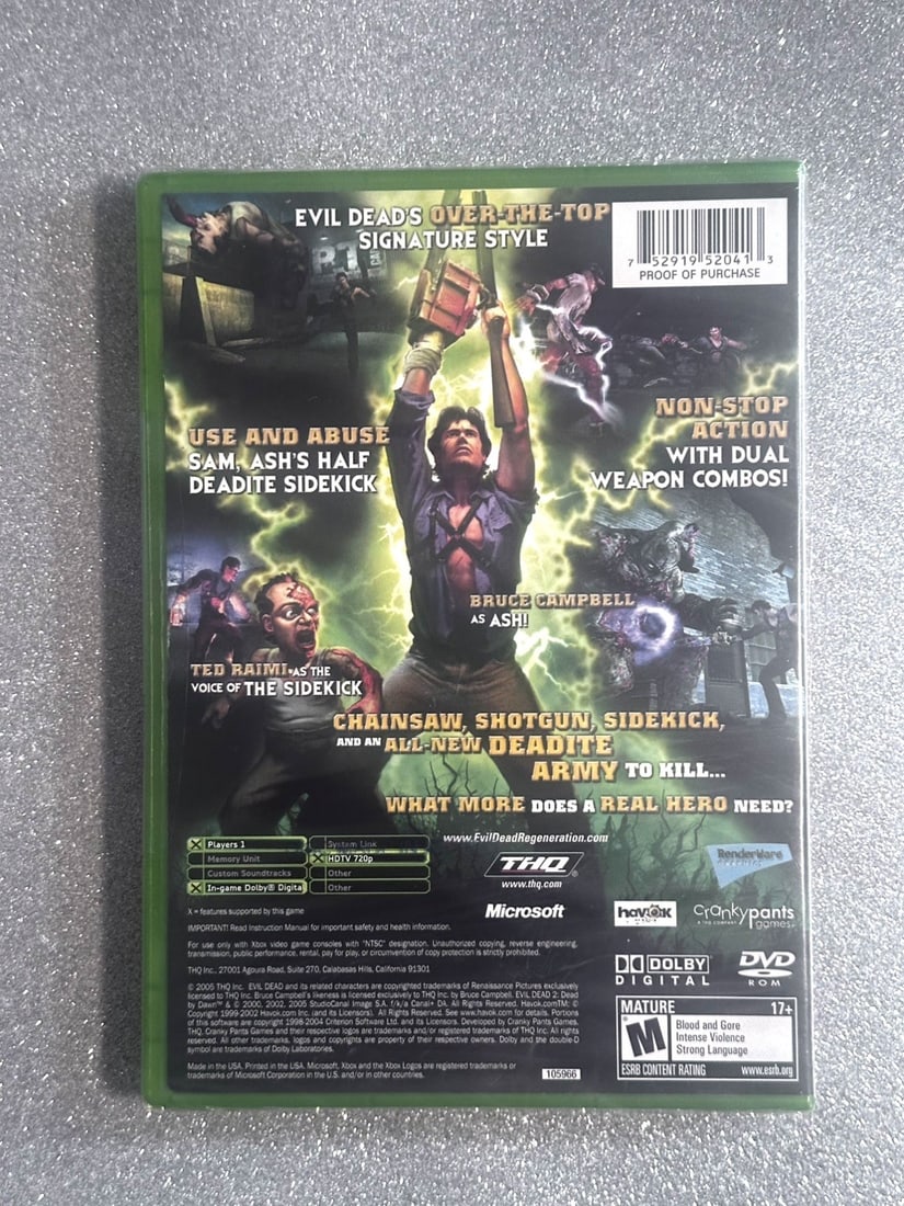 Evil Dead: Regeneration Microsoft Xbox NEW & SEALED - 2