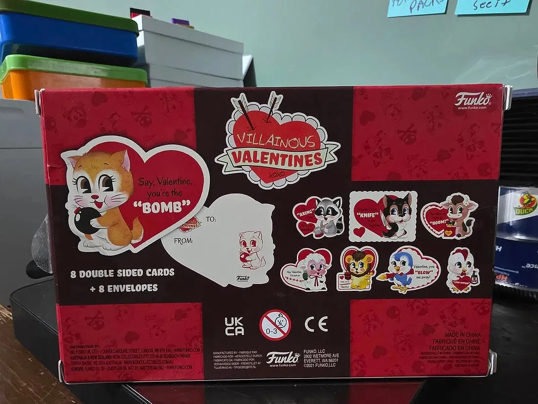 Funko Villainous Valentines 8-Pack New In Box Retro Dogs Cats Birfs - 2