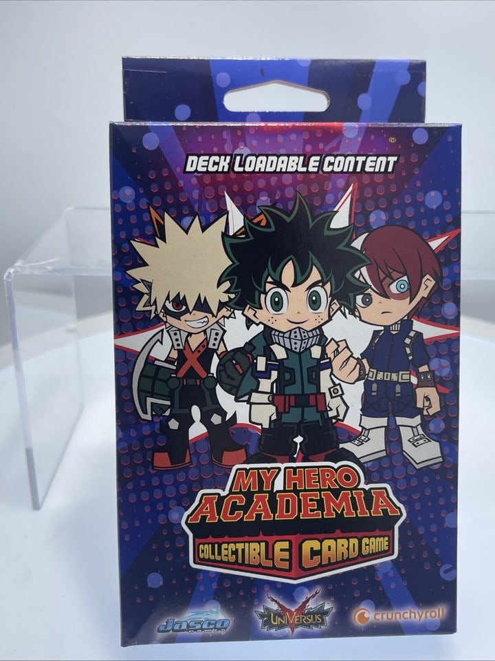 My Hero Academia Collectible Card Game Series 4 -24 Cards: The product is a My Hero Academia S4 League of Villains DLC deck loadable content set featuring 24 foil cards. Manufactured by Jasco Games in 2022, this deck is designed for players aged 13 and