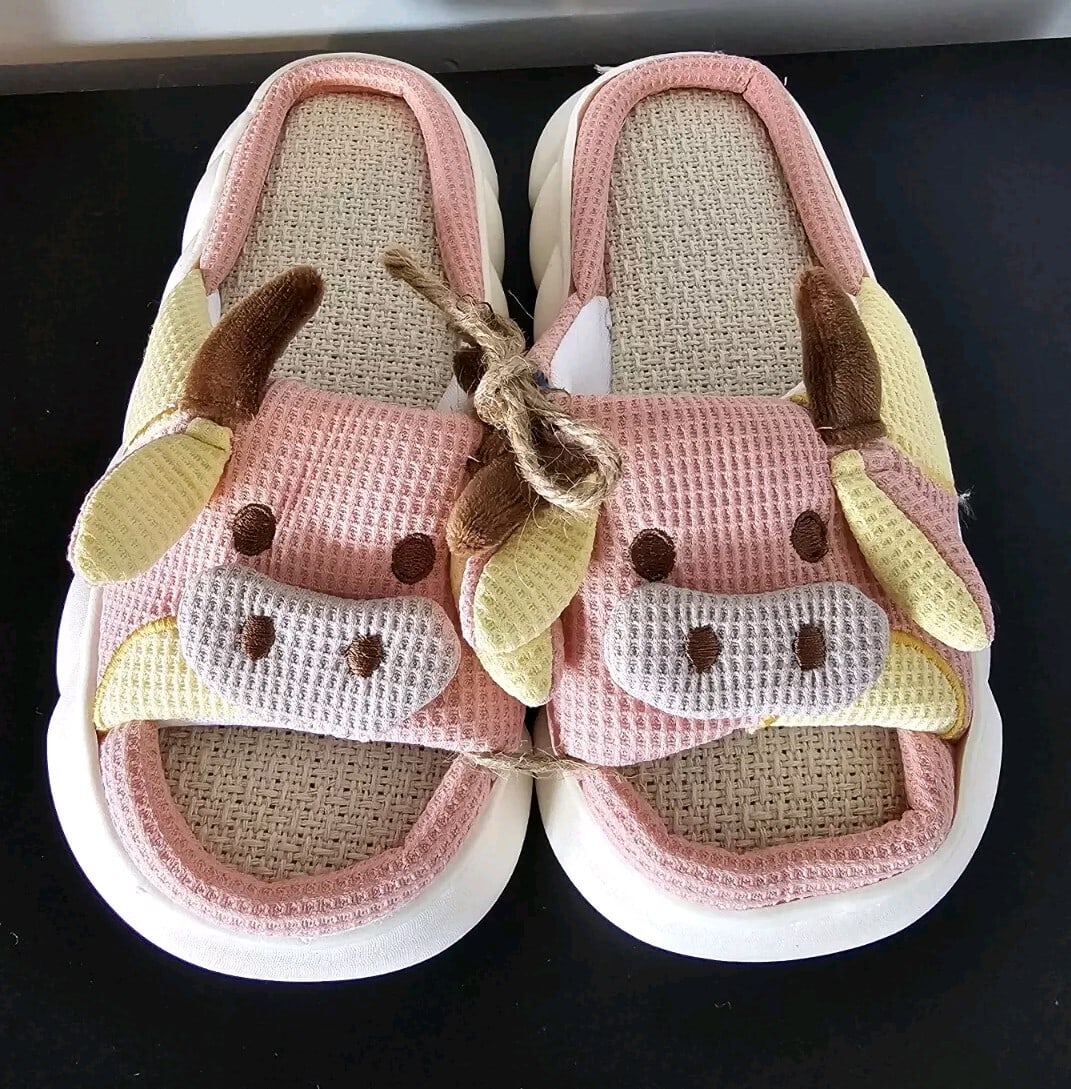 Cute Kawaii Cow Slippers Shoes Comfy Cozy Women's Size 44-45 (1 of 1)