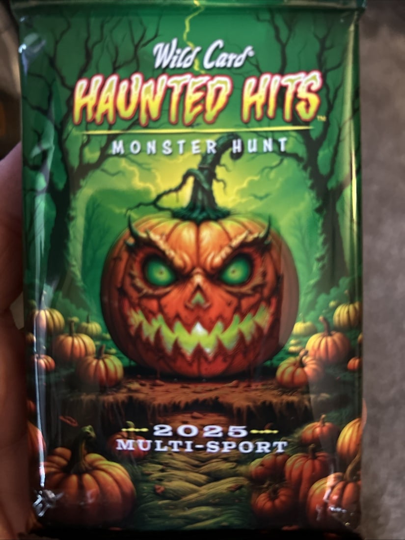 Wild Card Haunted Hits Monster Hunt 2025 Multi-Sport Sealed Pack: The Wild Card Haunted Hits Monster Hunt 2025 Multi-Sport Sealed Pack is a unique and exciting product for sports trading card collectors. This pack contains one card from the Haunted Hits set, manufac