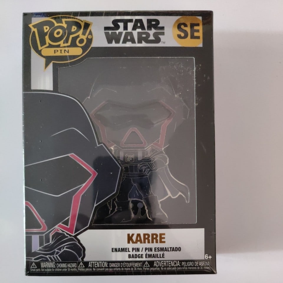 Funko Pop KARRE Enamel Pin Removable Stand Included 2022: The Funko Pop! Star Wars Karre Enamel Pin/ Badge is a 2022 release featuring the character Karre from the Star Wars franchise. This collectible pin comes with a removable stand and is part of the POP 