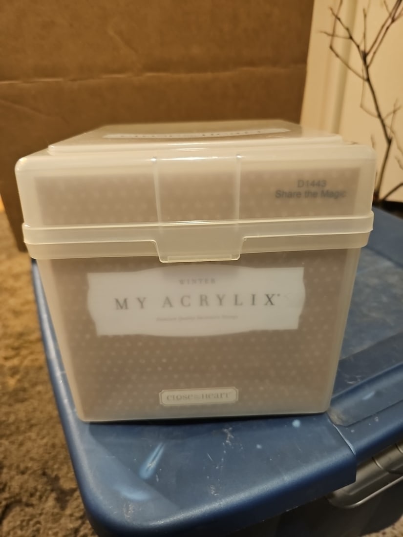 Lot of 15 CTMH Close to My Heart Acrylix Stamp Sets with Storage Box Organizer: Elevate your crafting experience with this comprehensive lot of 15 Close to My Heart Acrylix stamp sets, a treasure trove for any stamping enthusiast. Each set features a diverse range of themes,