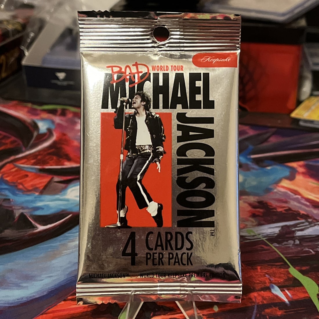Michael Jackson BAD World Tour Keepsake Premiere Ed. Trading Card 1 Pack 4 Cards (1 of 1)