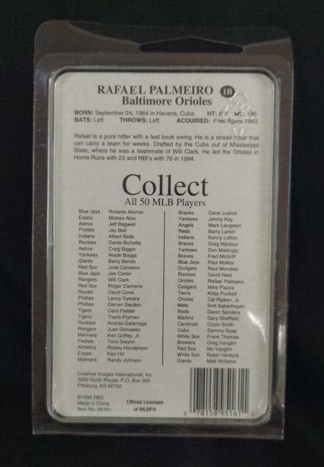 The Original MICRO STARS Baltimore Orioles Rafael Palmiero Figurine - 2