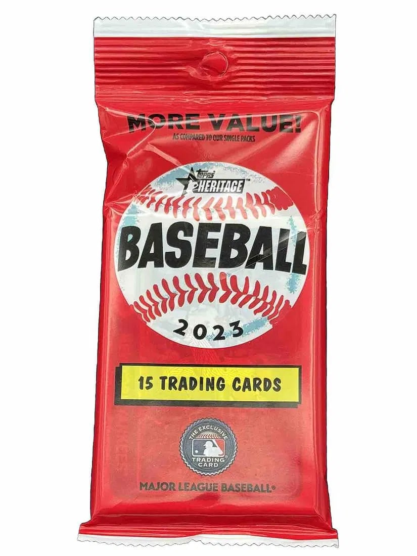 Topps Heritage Baseball 2023 MLB Trading Cards Baseball 15 Cards Value Pack (1 of 1)