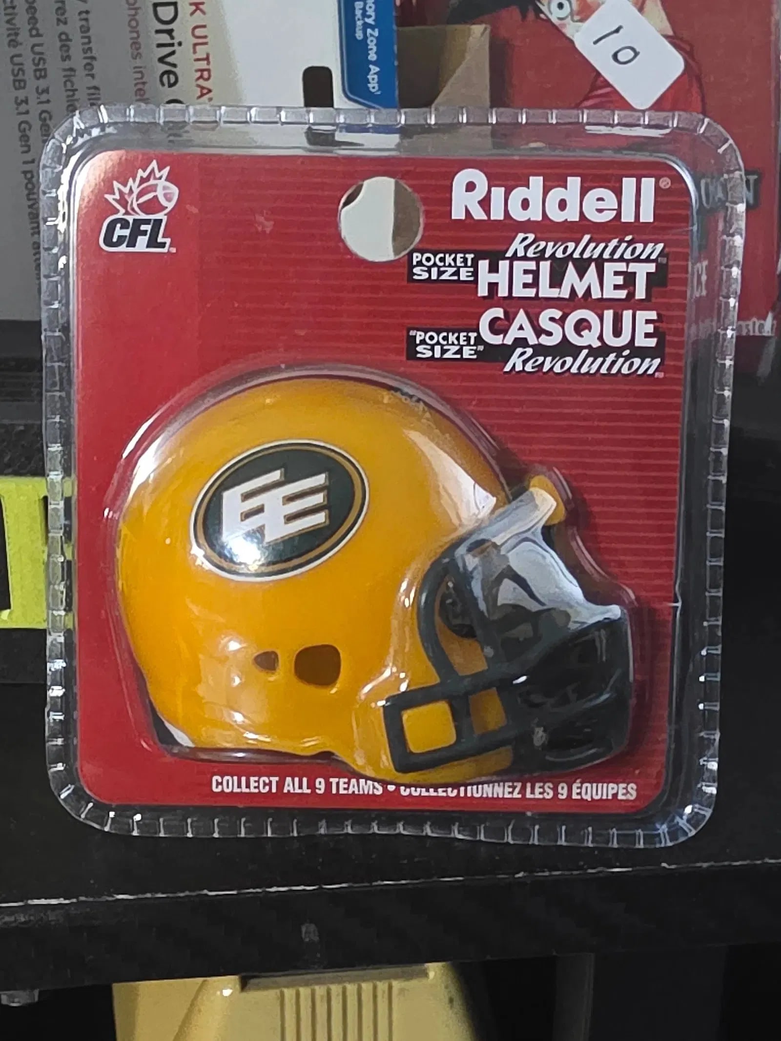 Edmonton Eskimos CFL custom pocket pro helmet: Edmonton Eskimos CFL custom pocket pro helmet Low Estimate: 10.00 High Estimate: 15.00