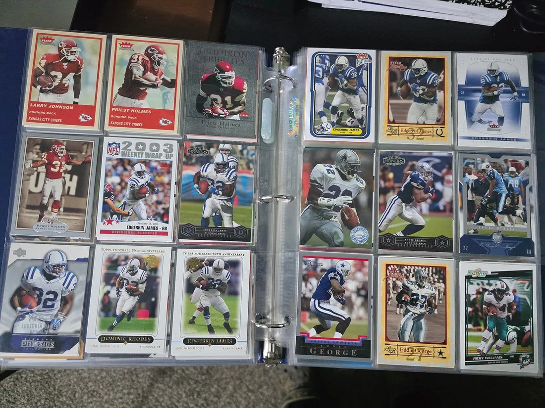 Binder full of Football Running Backs from a variety of years - 2