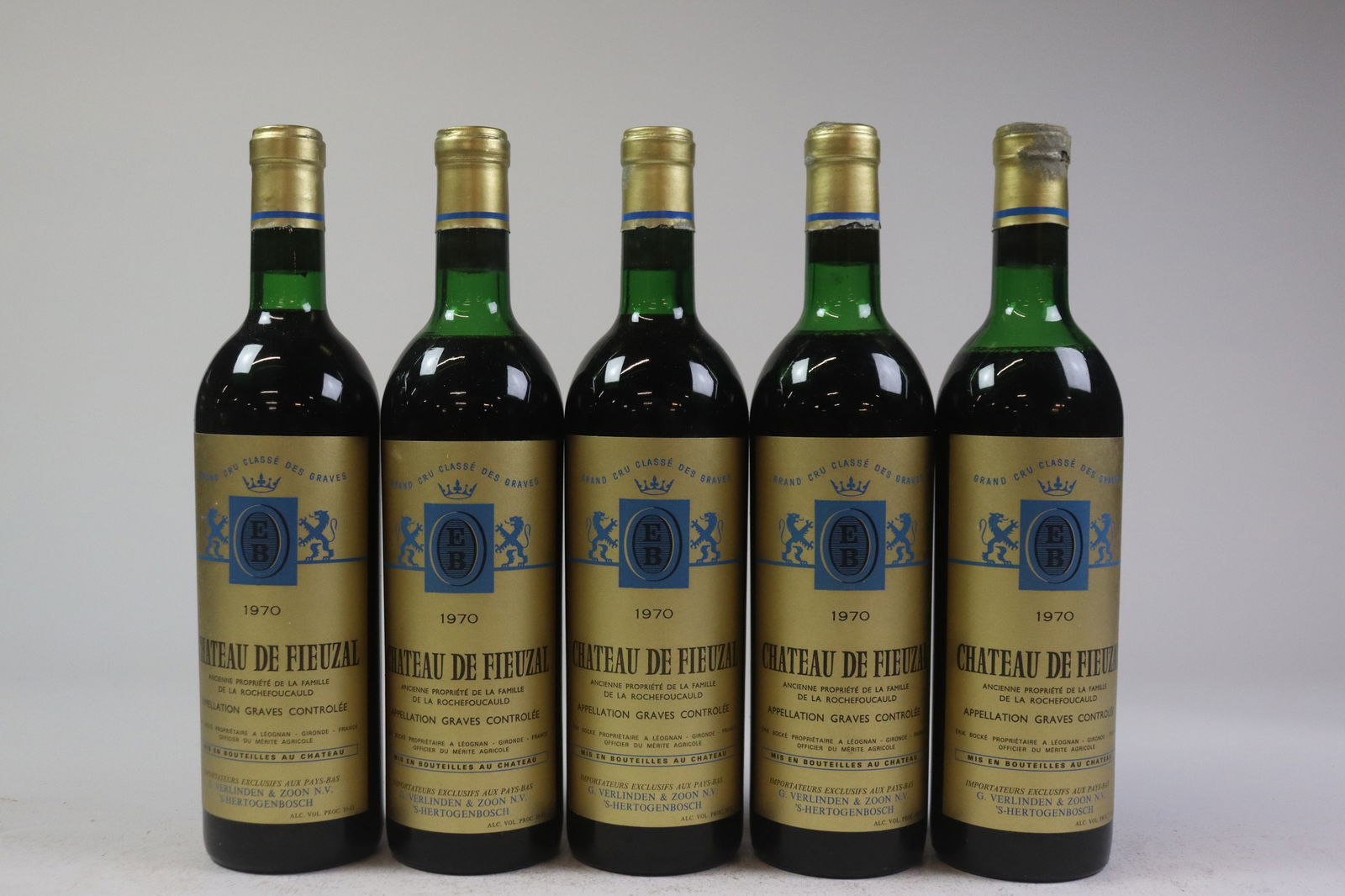Château de Fieuzal 1970: Château de Fieuzal 1970 Pessac-Léognan, Cru Classé Rouge U. HS or better, CC R 10 bottles Per lot €220 - 320SizebottlesConditionU. HS or better, CC