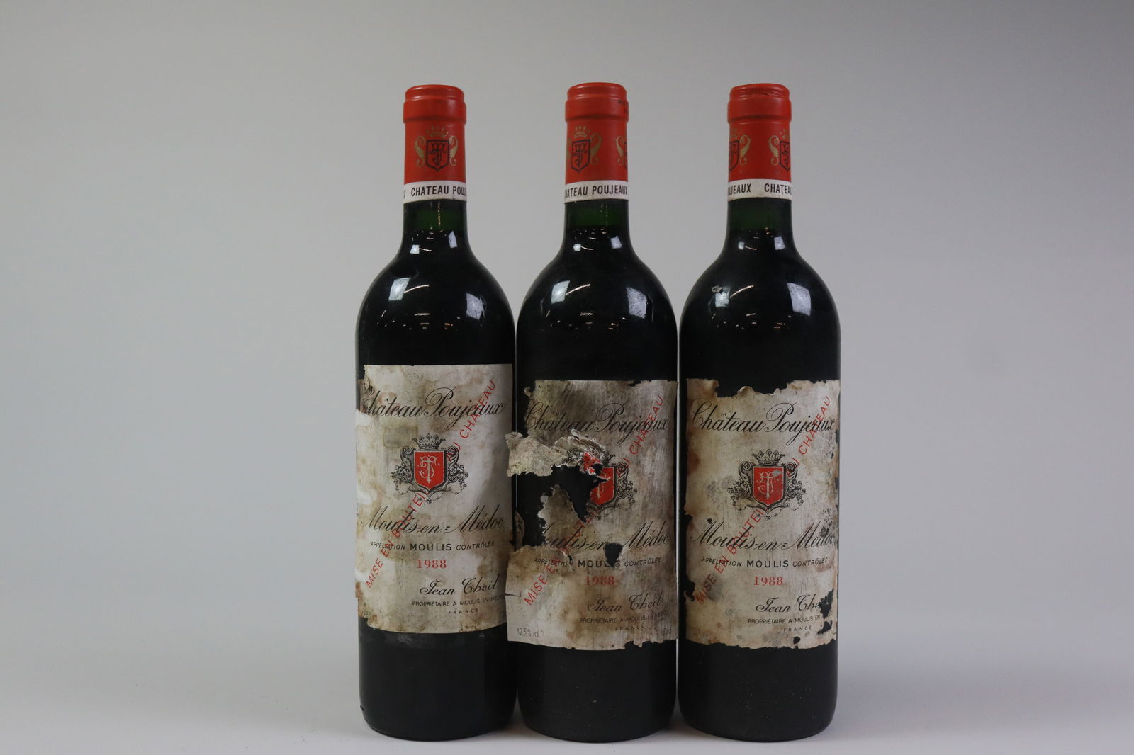 Mixed Lot Château Poujeaux 1982/1988 - 2