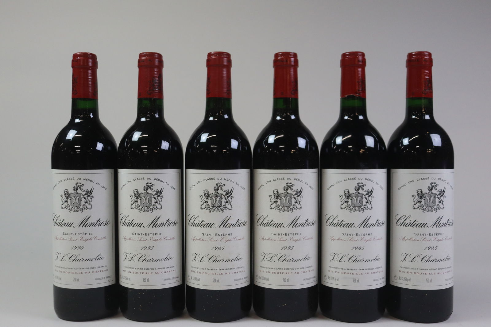 Château Montrose 1995: Château Montrose 1995 Saint-Estèphe, 2ème Grand Cru Classé U. IN or better, excellent appearance R 12 bottles Per lot €1300 - 1600SizebottlesConditionU. IN or better,