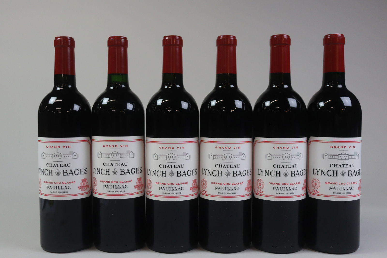 Château Lynch-Bages 2020: Château Lynch-Bages 2020 Pauillac, 5ème Grand Cru Classé Excellent level and appearance R 6 bottles Per lot €600 - 800SizebottlesConditionExcellent level and