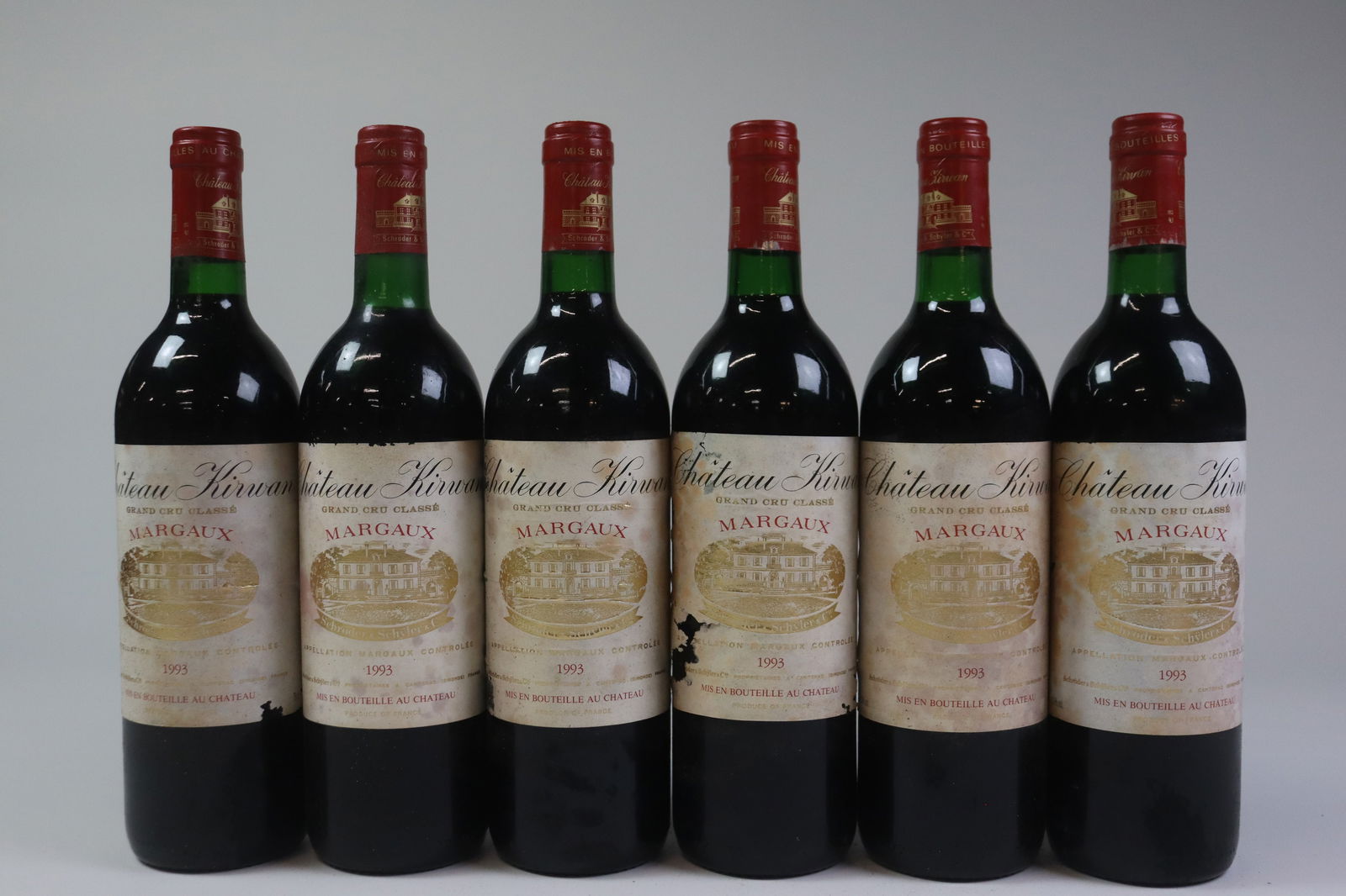 Château Kirwan 1993: Château Kirwan 1993 Margaux, 3ème Grand Cru Classé U. BN or better, STL, 5SCL R 12 bottles Per lot €380 - 480SizebottlesConditionU. BN or better, STL, 5SCL