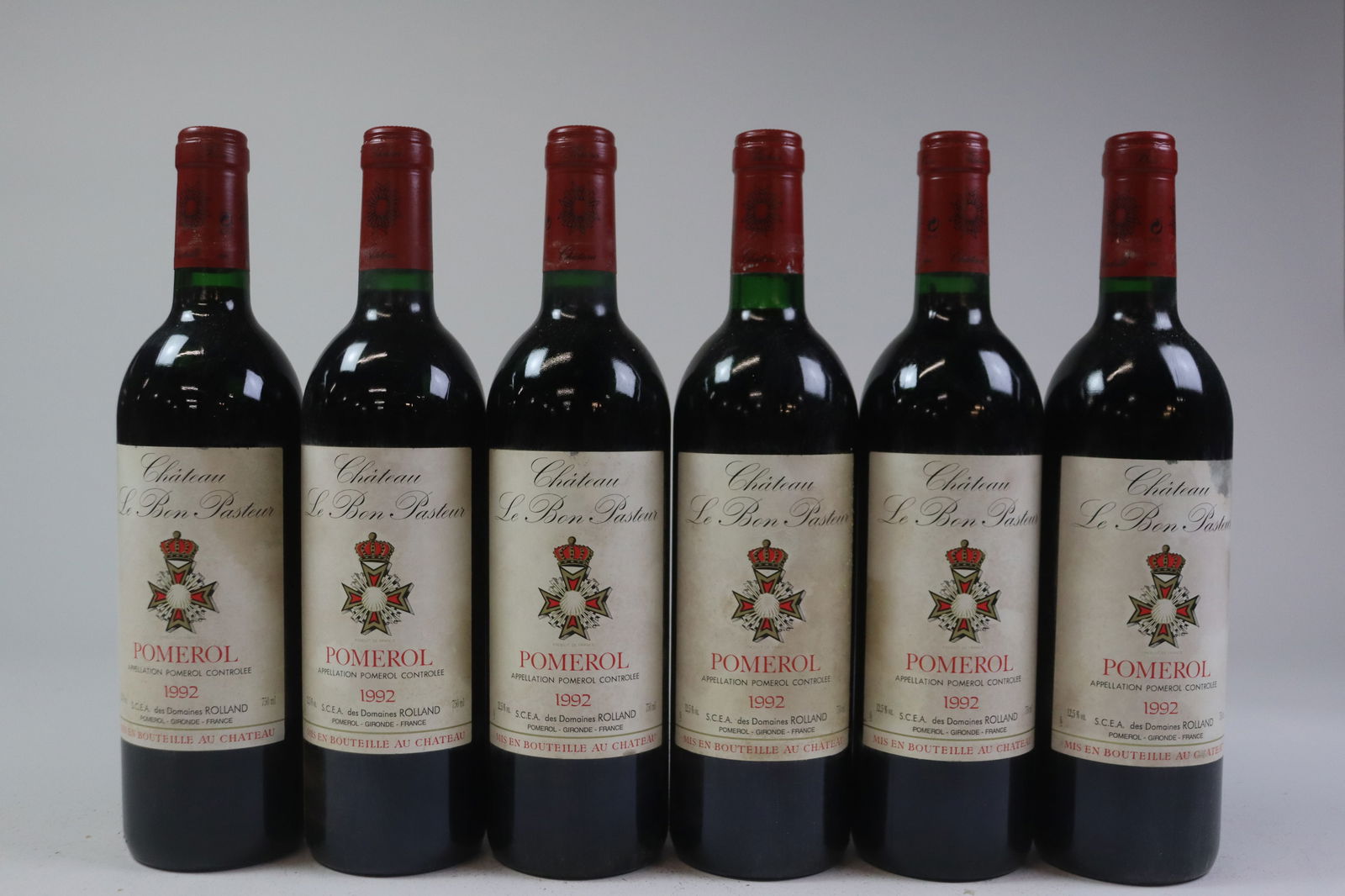 Château Le Bon Pasteur 1992: Château Le Bon Pasteur 1992 Pomerol U. IN or better, LSTL, 2LSCL R 12 bottles Per lot €320 - 420 Size bottles Condition U. IN or better, LSTL, 2LSCL