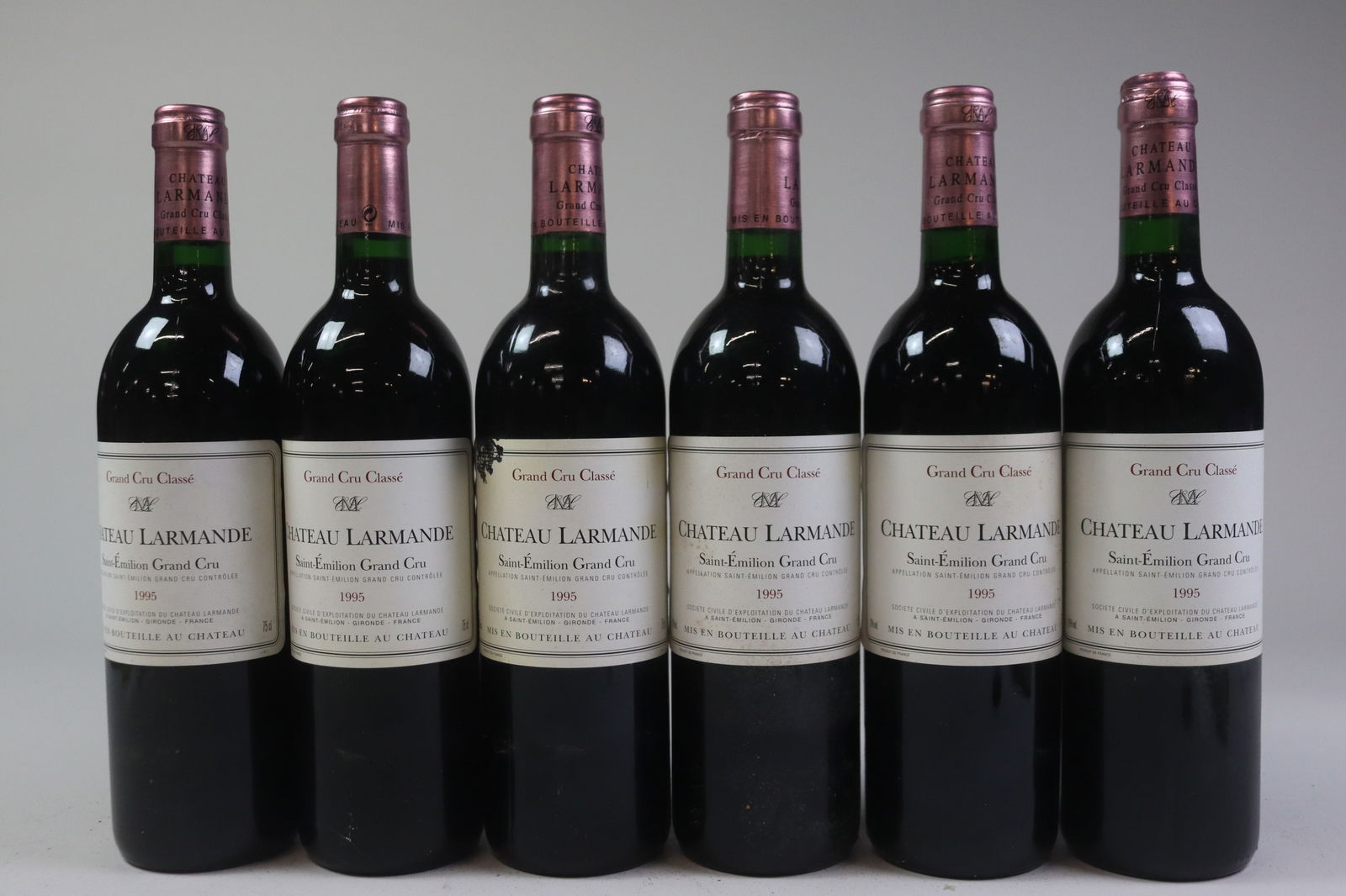 Château Larmande 1995: Château Larmande 1995 Saint-Émilion, Grand Cru Classé U. IN or better, LSTL, 3SCL R 12 bottles Per lot €300 - 400SizebottlesConditionU. IN or better, LSTL, 3SCL