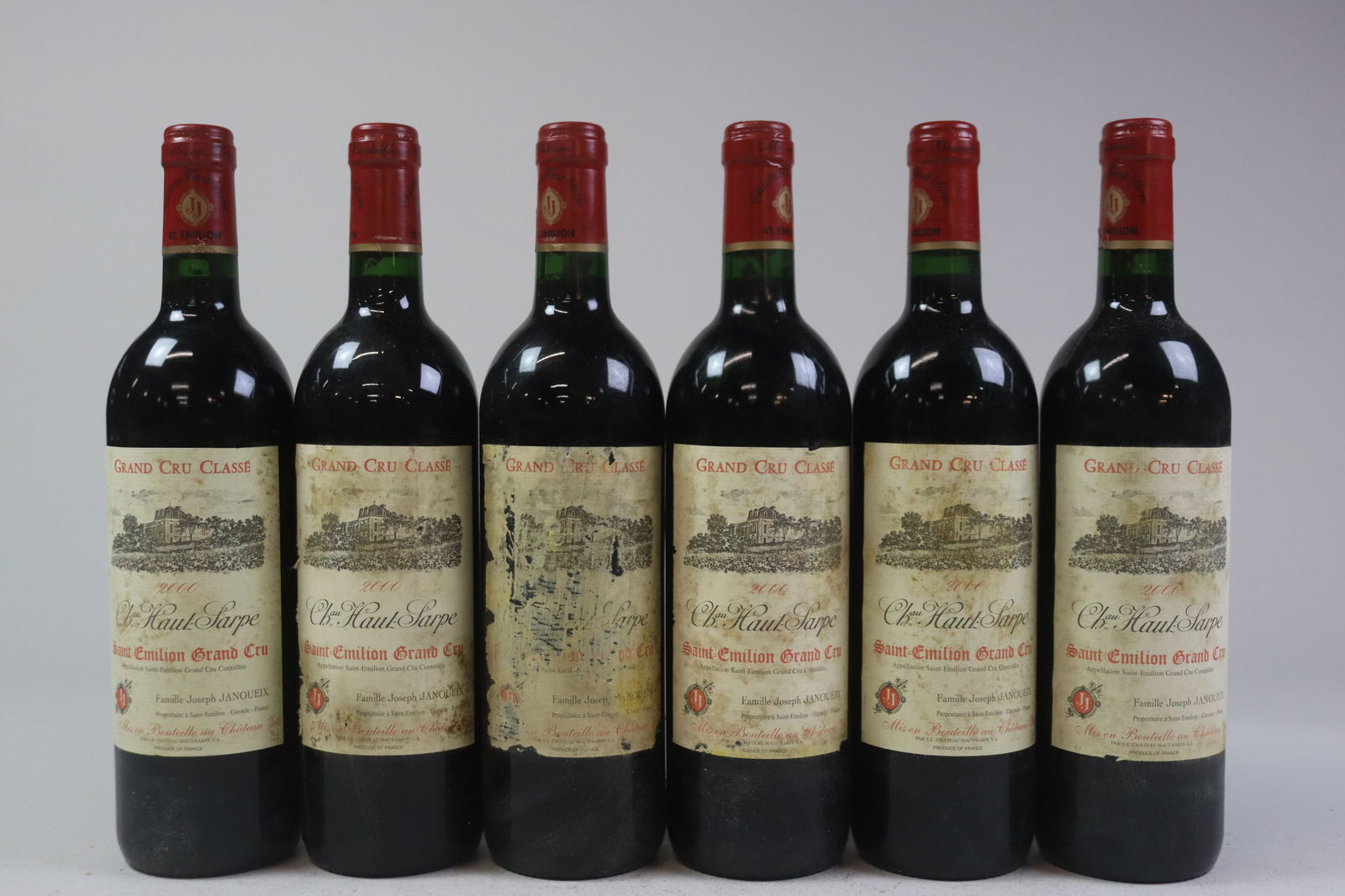 Château Haut-Sarpe 2000: Château Haut-Sarpe 2000 Saint-Émilion, Grand Cru Classé U. IN or better, STL, 6LSCL R 12 bottles Per lot €280 - 380SizebottlesConditionU. IN or better, STL, 6LSCL