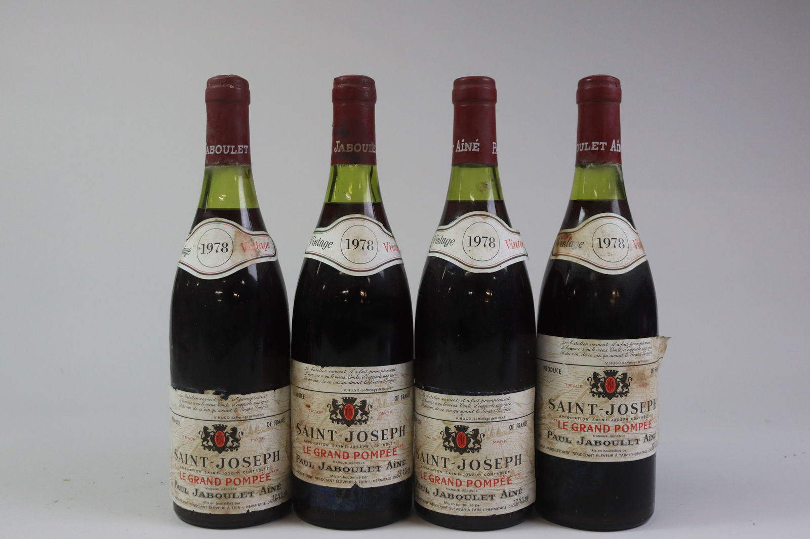 Saint-Joseph 'Le Grand Pompée' 1978: Saint-Joseph 'Le Grand Pompée' 1978 Paul Jaboulet Aîné, Tain L'Hermitage U. 3cm BC or better, STL, LSCL, 1SPC R 4 bottles Per lot €120 - 180 Size bottles Condit