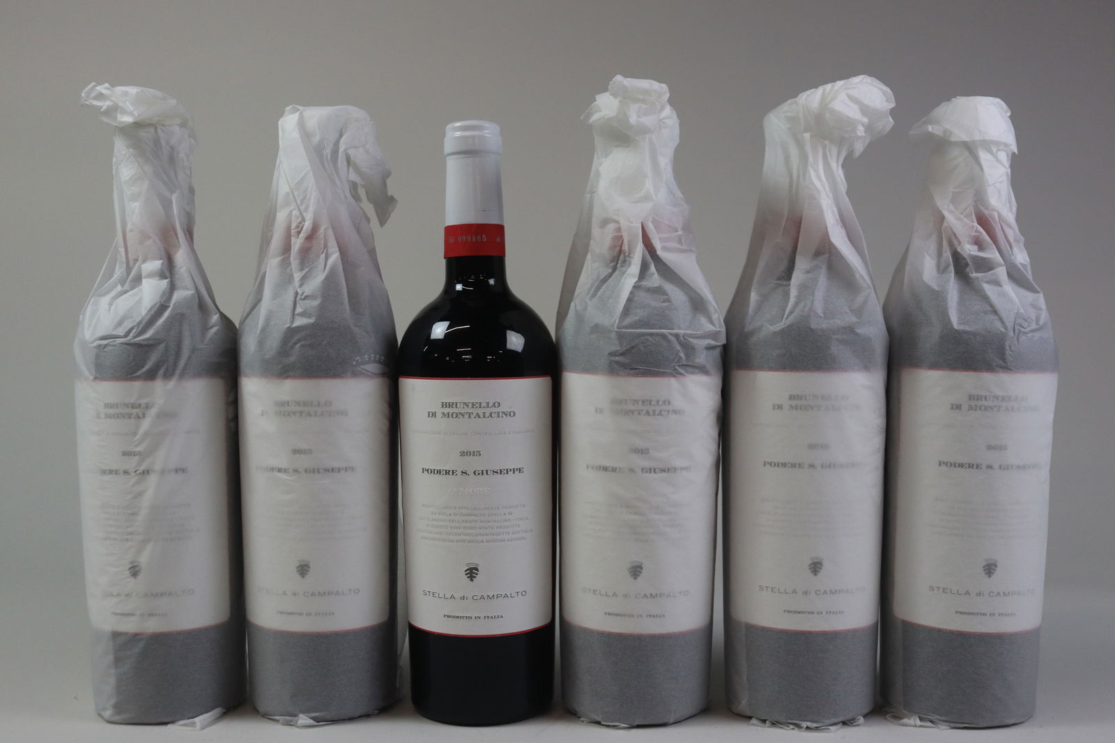 Brunello di Montalcino 'Podere San Giuseppe 'Amore' 2015: Brunello di Montalcino 'Podere San Giuseppe 'Amore' 2015 Stella di Campalto, Montalcino Excellent level and appearance R 6 bottles Per lot €1300 - 1700SizebottlesConditionExcellent level and