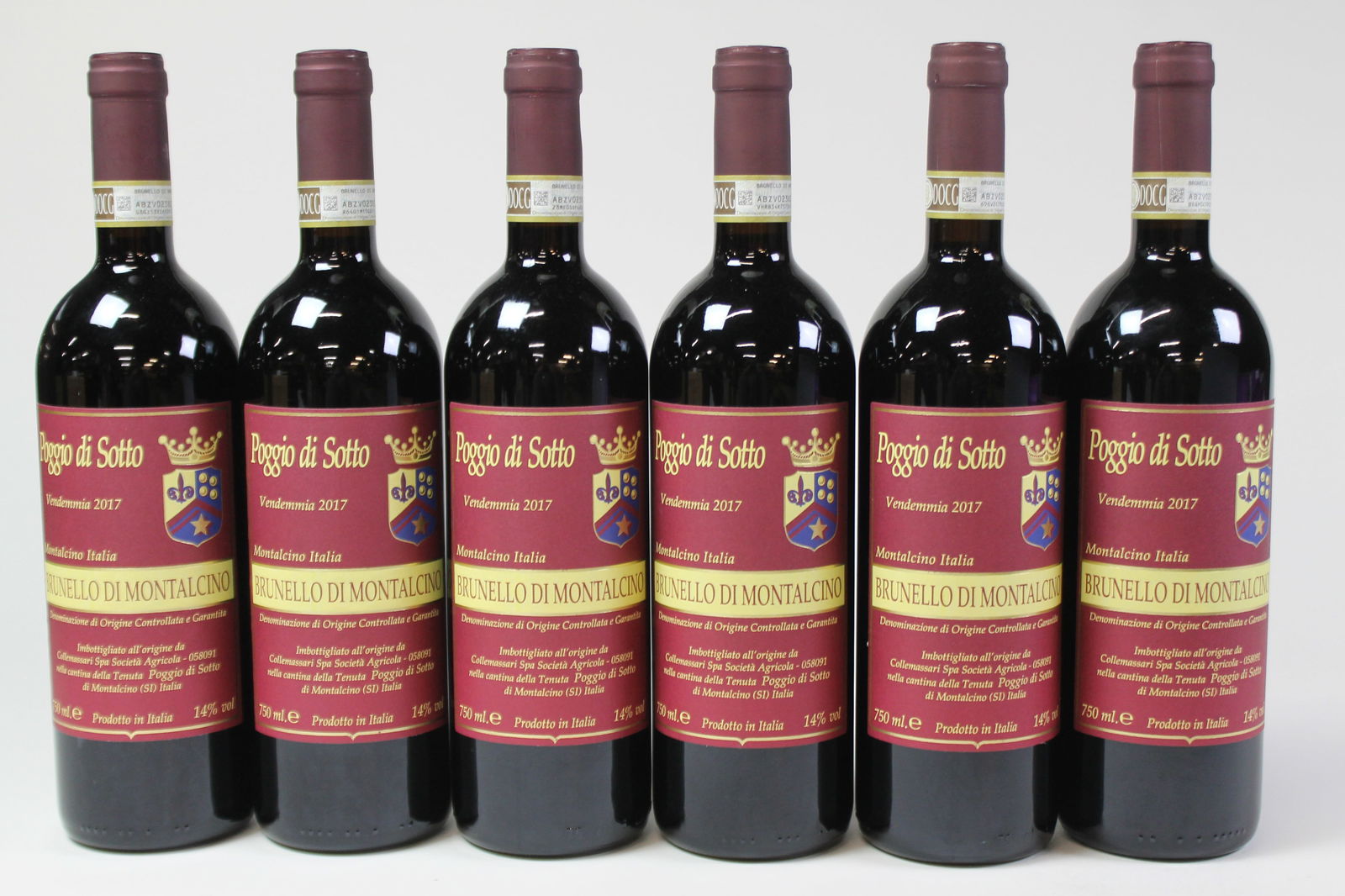 Brunello di Montalcino 2017: Brunello di Montalcino 2017 Fattoria Poggio di Sotto, Montalcino Excellent level and appearance R 6 bottles Per lot €650 - 850SizebottlesConditionExcellent level and appearance