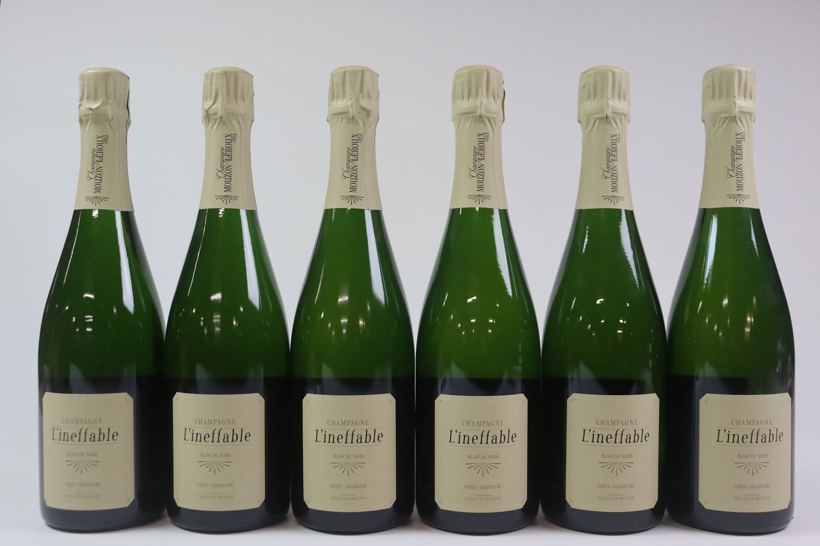 Champagne 'L'ineffable' Blanc de Noirs Grand Cru Extra-Brut 2016: Champagne 'L'ineffable' Blanc de Noirs Grand Cru Extra-Brut 2016 Mouzon-Leroux, Verzy Excellent level and appearance; dégorgement 10/2021 S 11 bottles Per lot €460 - 600 Size bott