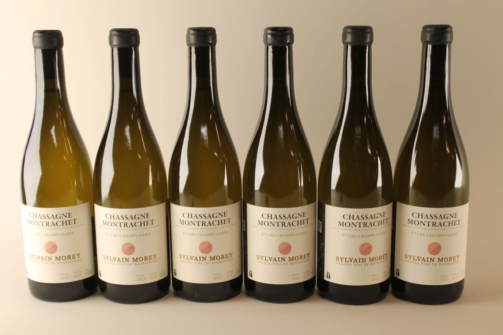 † Chassagne-Montrachet 'Champs Gains' 1er Cru 2023: Chassagne-Montrachet 'Champs Gains' 1er Cru 2023 Domaine Sylvain Morey, Chassagne-Montrachet Excellent level and appearance W 6 bottles Per lot €320 - 440 Size bottles Condit