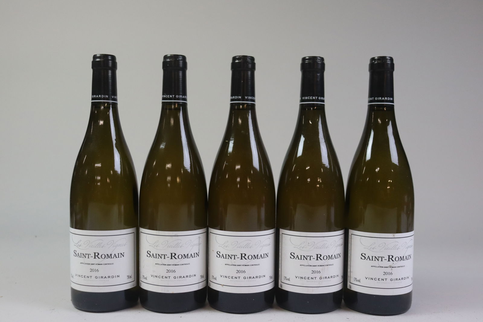 Saint-Romain 'Les Vieilles Vignes' 2016: Saint-Romain 'Les Vieilles Vignes' 2016 Vincent Girardin, Meursault Excellent level, LSTL, LSCL W 5 bottles Per lot €110 - 160SizebottlesConditionExcellent level, LSTL, LSCL