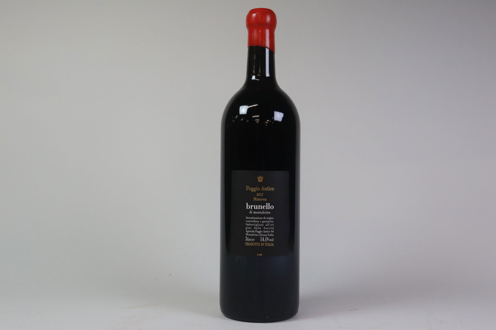† Brunello di Montalcino Riserva 2017: Brunello di Montalcino Riserva 2017 Poggio Antico, Montalcino Excellent level and appearance R 1 double magnum - 3ltr Per lot €240 - 340 Size double magnum - 3ltr Condition