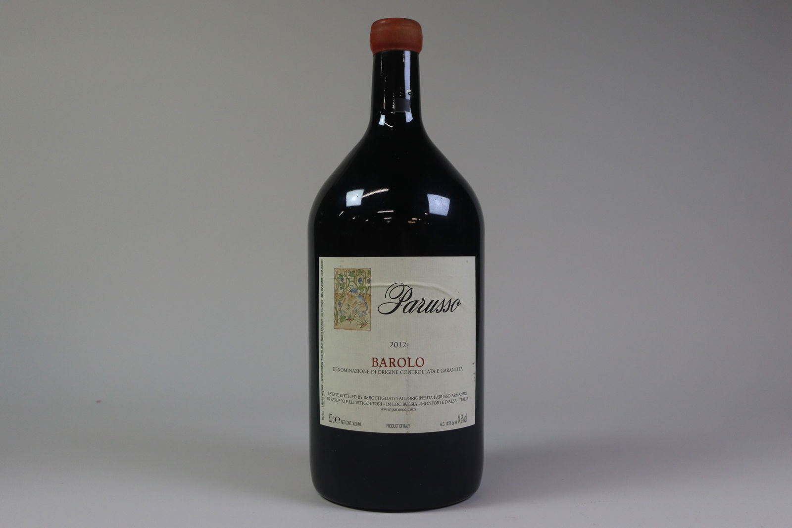 Barolo 2012: Barolo 2012 Parusso, Cuneo Excellent level, LSCL R 1 double magnum - 3ltr Per lot €90 - 140Sizedouble magnum - 3ltrConditionExcellent level, LSCL
