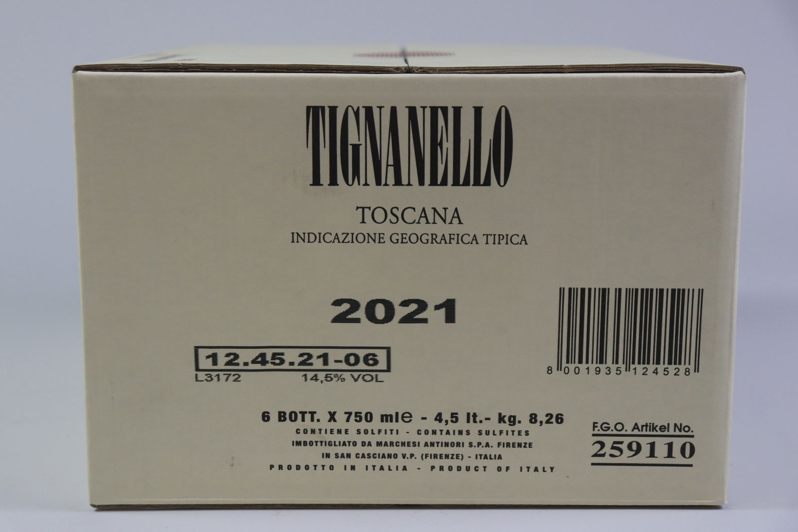 † Tignanello 2021: Tignanello 2021 Marchesi Antinori, Firenze Excellent level and appearance R 6 bottles Per lot €650 - 850SizebottlesConditionExcellent level and appearanceProvenance† - Please note that