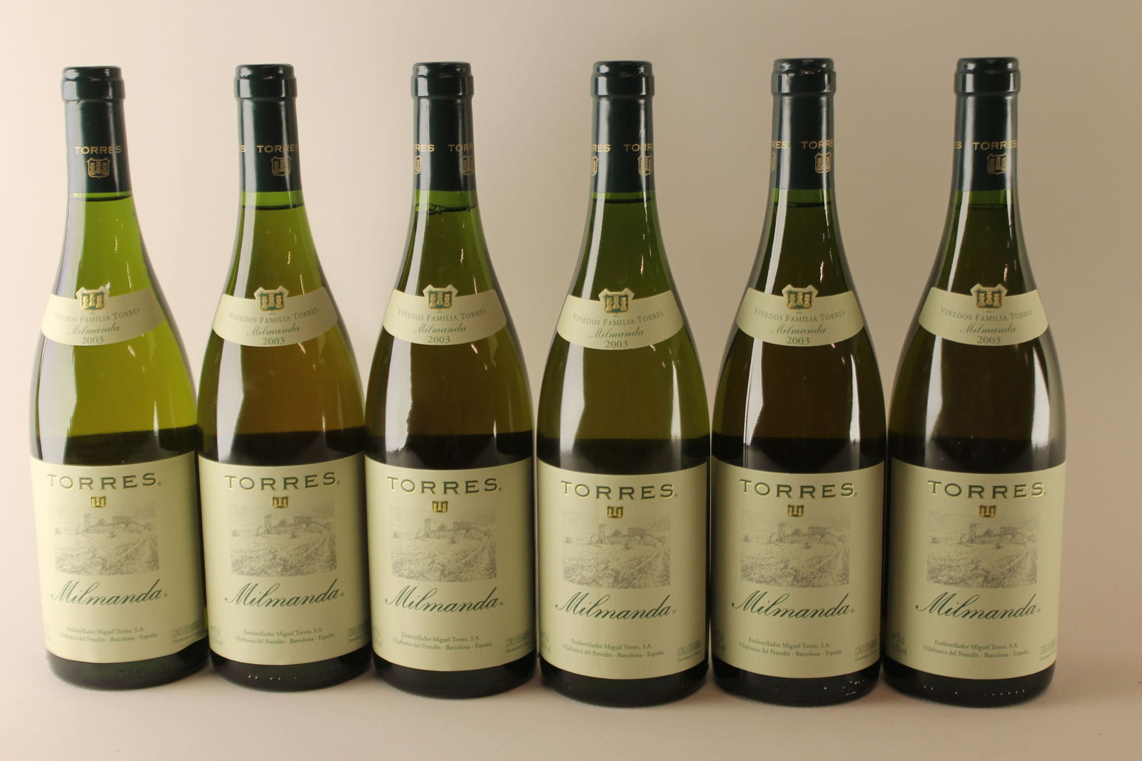 Conca de Barbera 'Milmanda' 2003: Conca de Barbera 'Milmanda' 2003 Torres, Vilafranca del Penedes Excellent level and appearance W 6 bottles Per lot €130 - 170SizebottlesConditionExcellent level and appearanceExhibited(OWC)