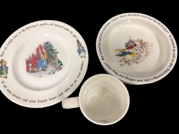 3 Piece Wedgwood Peter Rabbit Nursery Set (1 of 7)