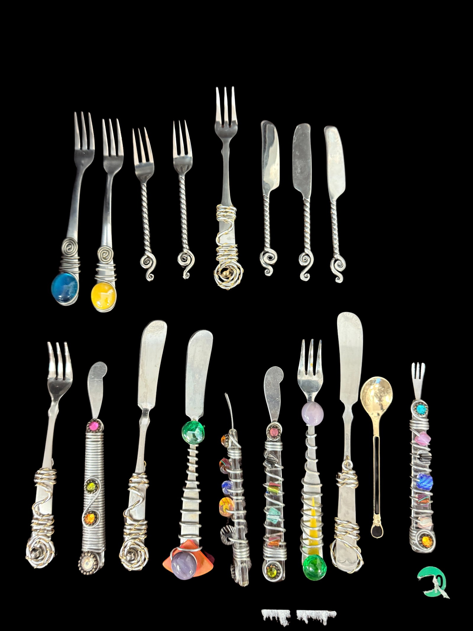 Duke By Tools of the Trade Flatware Set: A Duke by Tools of the Trade flatware set including 6 small forks, 7 large forks, 13 small spoons, 7 large spoons and 3 knives. A generous assortment for everyday use or entertaining.