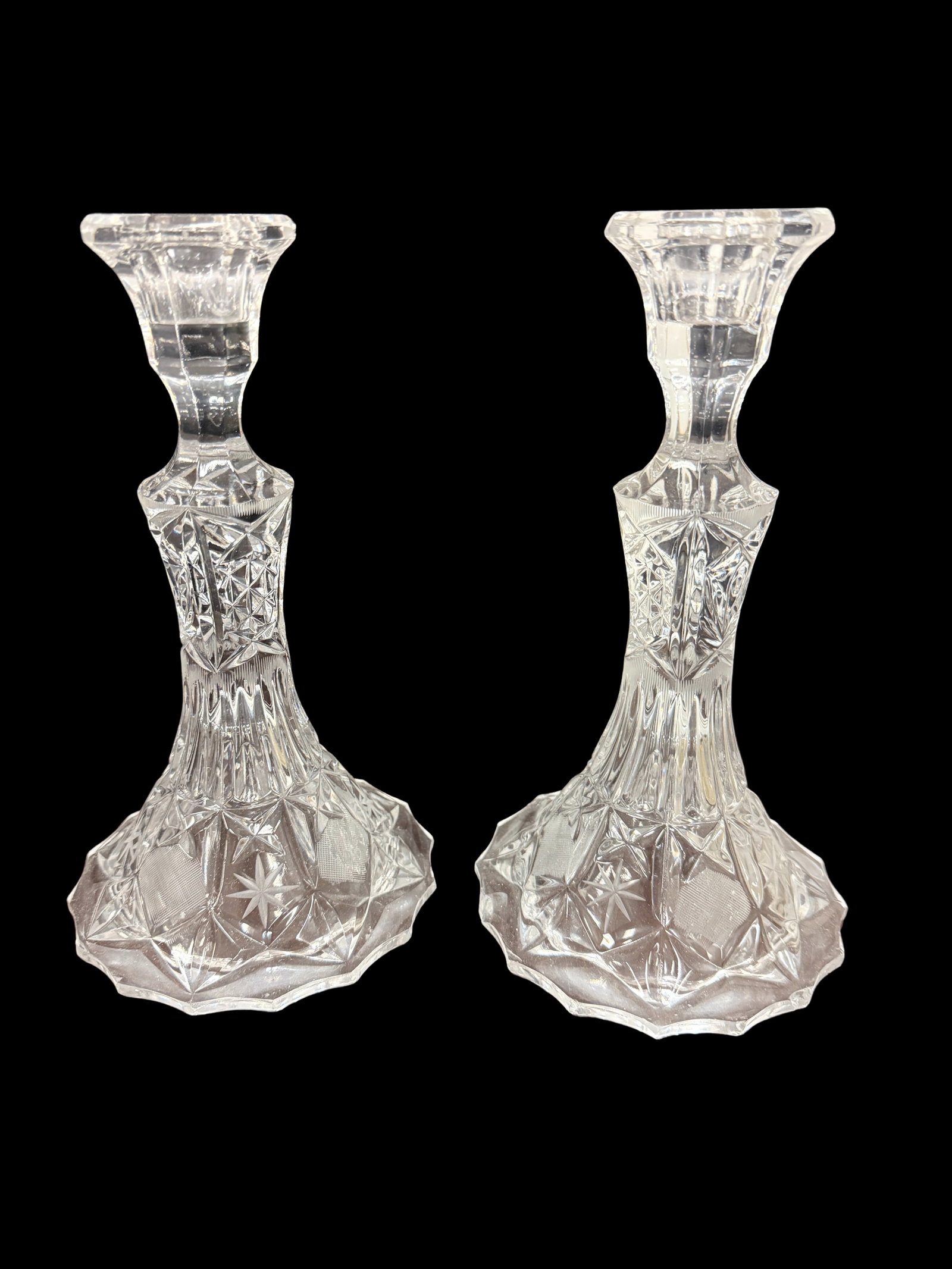 2 Glass Candlesticks 4-Inch Tall (1 of 2)