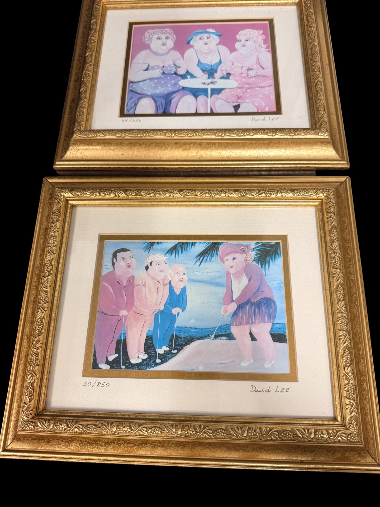 2 Framed David Lee Pictures 13x11 (1 of 2)