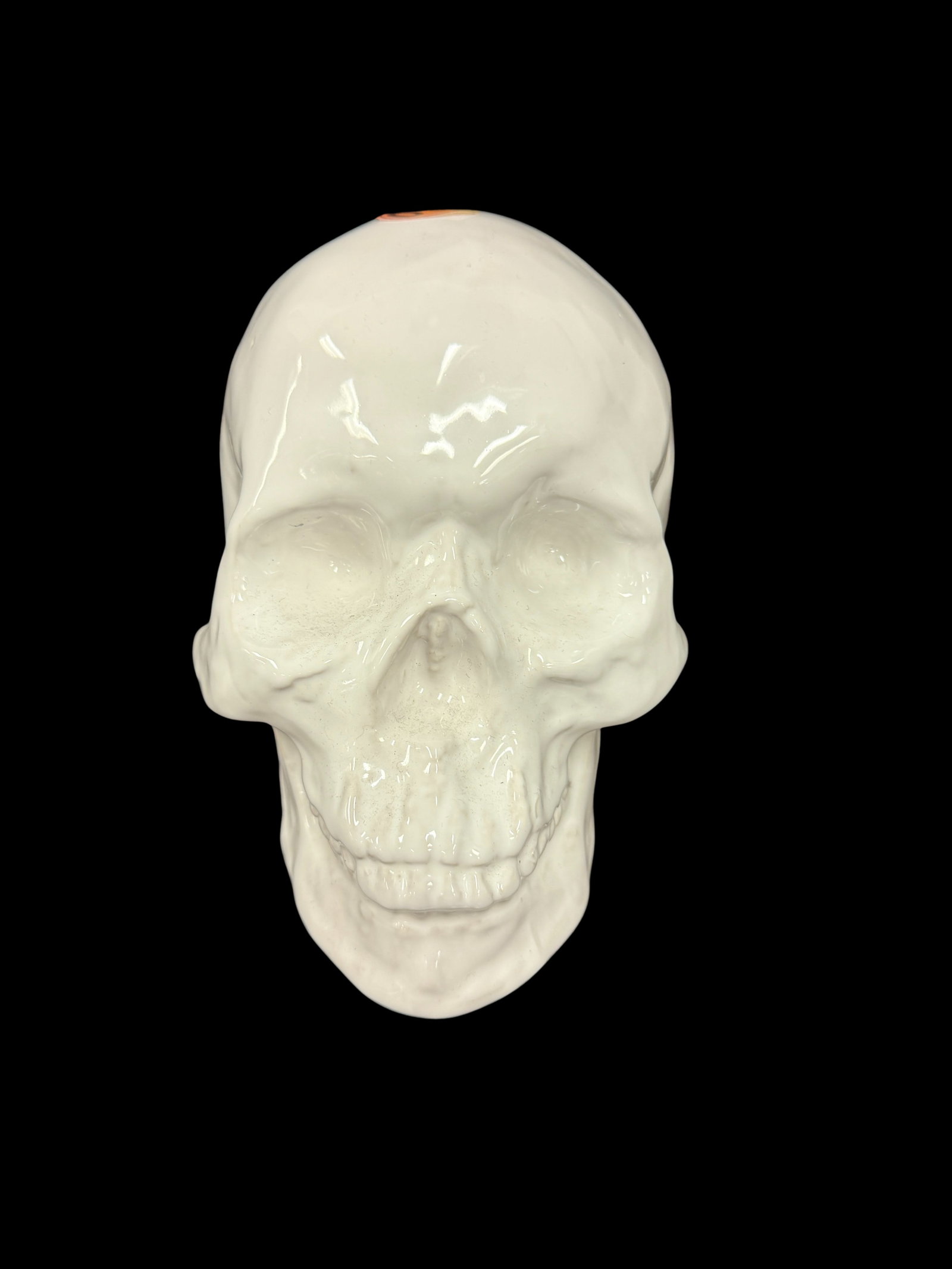 White Ceramic Skull Decorative Sculpture (1 of 5)