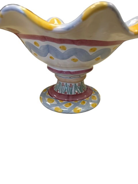 MacKenzie-Childs Aalsmeer Painted Serving Bowl (1 of 5)