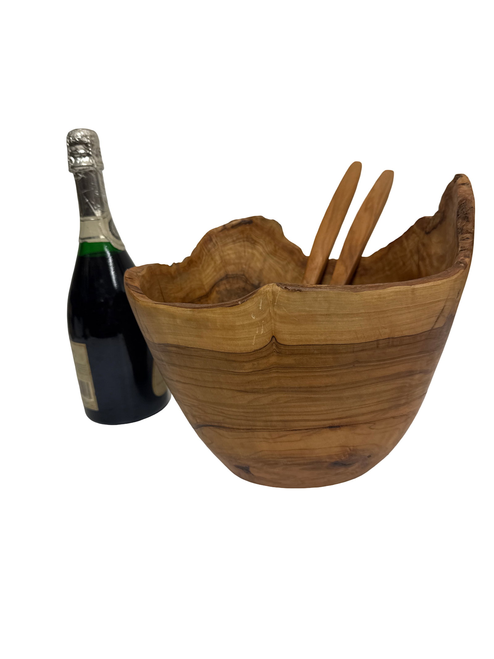 Artisan Olive Wood Live Edge Salad Set (1 of 6)
